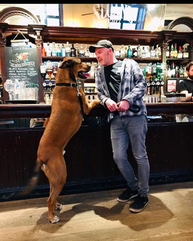 “Our buddy Bane just propping up the bar. Come join him for a pint!” – pic @sloansglasgow